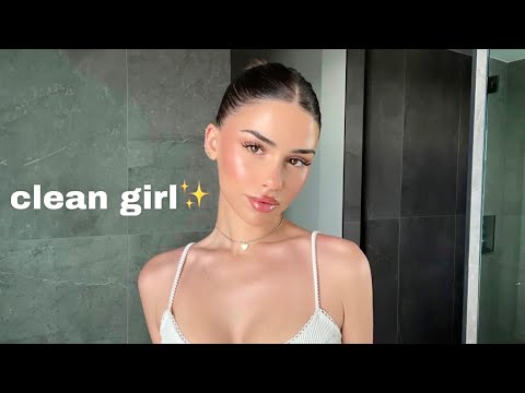 ‘clean girl’ makeup & hair tutorial