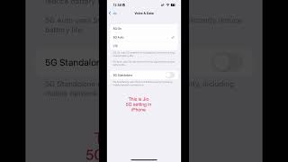 5G settings in Apple iPhone 12 and above after most recent update (airtel and jio 5g)