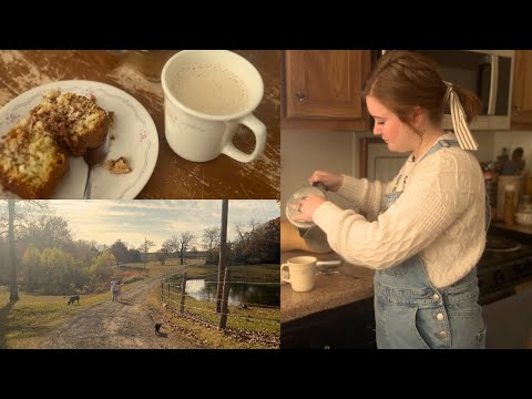 Spiced Coffee, Apron Sewing, Country Walk | Vlogmas Day 5