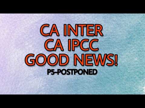 Exam Postponed - CA INTER/CA IPCC ADVANCED ACCOUNTING | ICAI | THE COMMERCE COACH