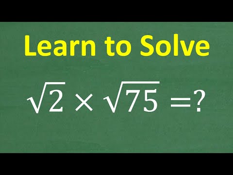 The square root of 2 times the square root of 75 = ? Learn to multiply square roots