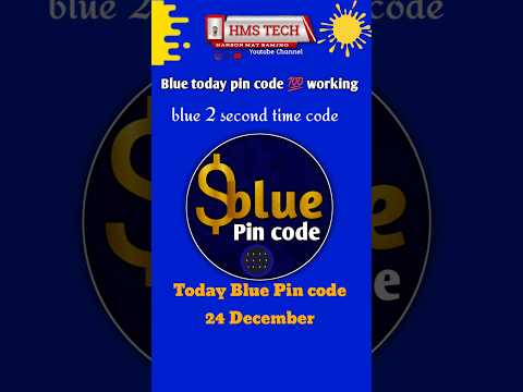 Blue today pin code | today pin code blue | #bluetodaycode #blue #code #shorts #hmstech