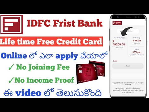 How to Apply IDFC  First Bank Credit Card telugu 2023 |IDFC Bank Lifetime Free credit Card telugu