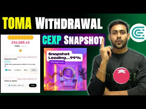 $TOMA Bitget Wallet Withdrawal || Cexp Snapshot || Tomarket Airdrop Withdrawal | CEXP Airdrop