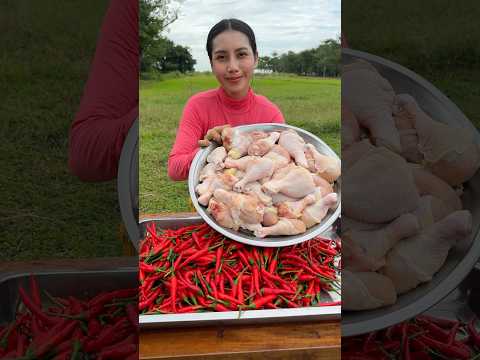 Chicken leg crispy with chili cook recipe #shortvideo #shorts #cooking #food #recipe