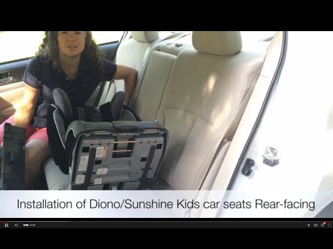 How to Install a Diono car seat rear-facing (LATCH + rear-facing tether)