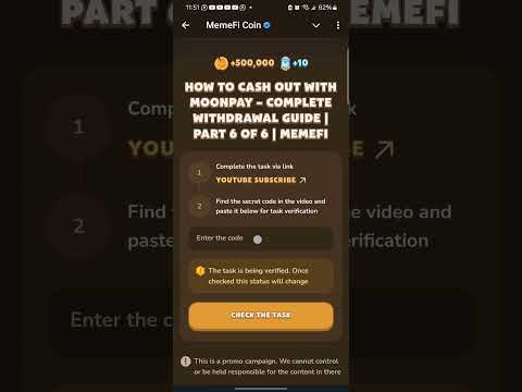 How to Cash Out with MoonPay – Complete Withdrawal Guide | Memefi New video code #memefi