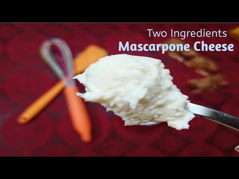 Homemade Mascarpone Cheese with cream in 10mins || Mascarpone cheese in telugu