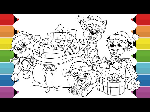 PAW Patrol Christmas Coloring Pages for Kids