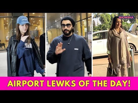 Kriti Sanon, Arjun Kapoor & Hema Malini Look Gorgeous As They Get Papped At The Airport I WATCH