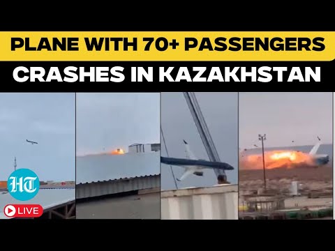 Kazakhstan Plane Crash LIVE: Russia-Bound Plane Carrying 70+ Passengers Crashes | Aktau