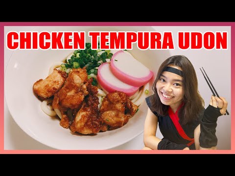 How to make 5 Chicken Tempura Udon Udon in 12 minutes| Japanese Recipes with Ninja Girl