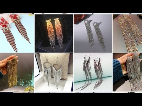 most beautiful earrings design collection/ long chain earrings design #youtubevideo