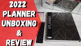 **NEW** HARDCOVER 2022 PLANNER UNBOXING & REVIEW | PLANNER FLIPTHROUGH | VLOGMAS DAY 10 #2022PLANNER