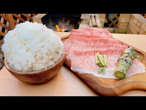 炙り霜降り肉のとろける脂！細切りワサビの爽やかな香り！極上の一口で爆盛りマンガ飯を逝く！！