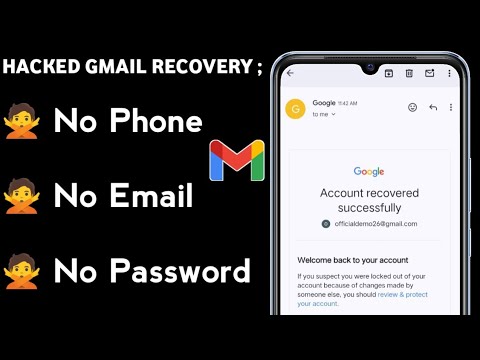 How to Recover Hacked Gmail Account without Email and Phone Number 2024 | Gmail Account Recovery