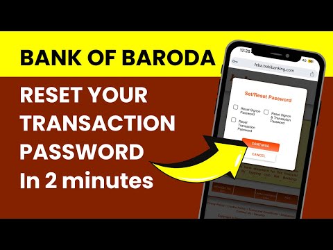 Change or Reset Transaction Password in BOB in case Forgotten