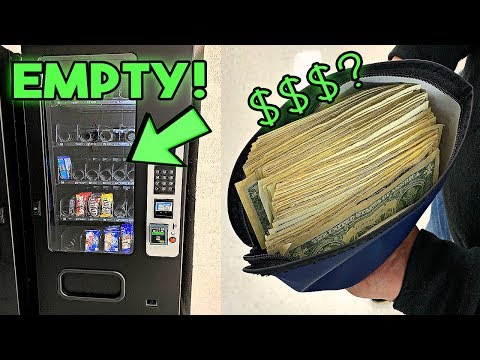 Collecting Cash Money From Vending Machines