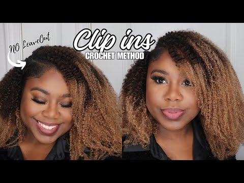 🔥LOVE THIS METHOD!! NO Leave Out Ombre Clip Ins| Crochet Method | Ywigs