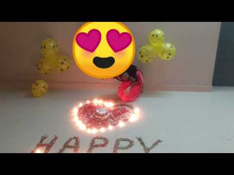 SIMPLE BIRTH DAY DECORATION AT HOME.#birthday #homedecore