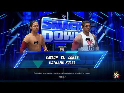 WWE 2K24 - AWA knockdown Live: Corey vs Cayson