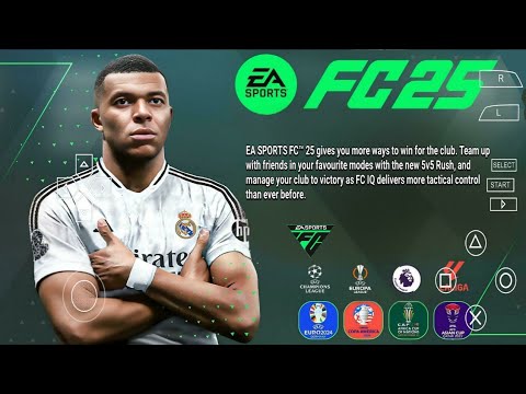 EA SPORTS FC 25 PPSSPP MOD ENGLISH VERSION LATEST UPDATE PES 2025 PSP CAMERA PS5