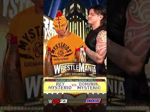 WWE WrestleMania 39 Rey Mysterio VS Dominik Mysterio Official Moving Match Card #shorts #wwe #wm39