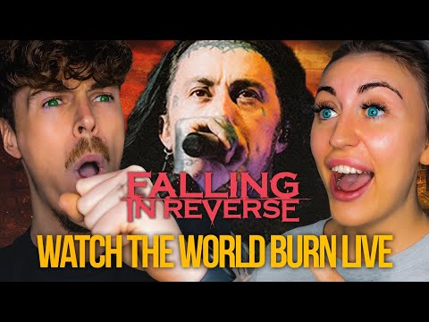 3 BREAKDOWNS WHILE LIVE?! | British Couple Reacts to FALLING IN REVERSE - Watch The World Burn LIVE