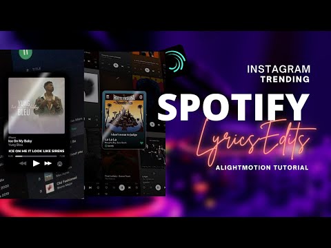 Instagram Trending Spotify Lyrics Edit Full Tutorial #alightmotion #spotifylyrics