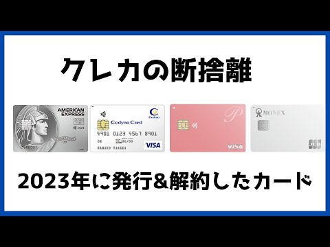 【クレカの断捨離】2023年に発行&解約したカードをご紹介。2024年のメインカードもご紹介します。