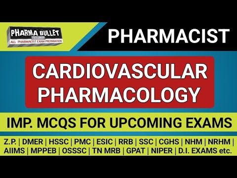 DMER Pharmacist exam questions | Cardiovascular Pharmacology MCQS | Cardiovascular drugs mcqs