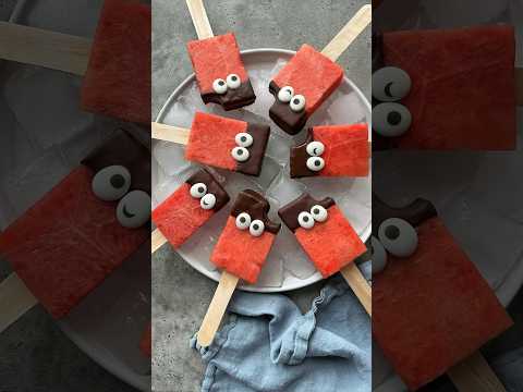 Delicious Watermelon Popsicles with Chocolate❤️🍉