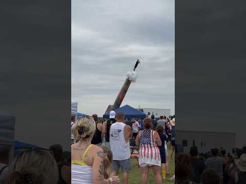 Guinness World Record holder David “The Bullet” Smith ejecting out of a cannon at Battle Creek, MI!