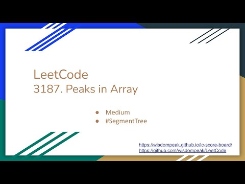 【每日一题】LeetCode 3187. Peaks in Array