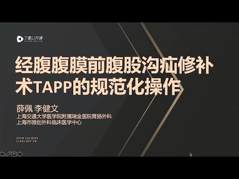 丁香公开课|普外必备：腹腔镜腹外疝教程| 2 大师教你如何做TAPP