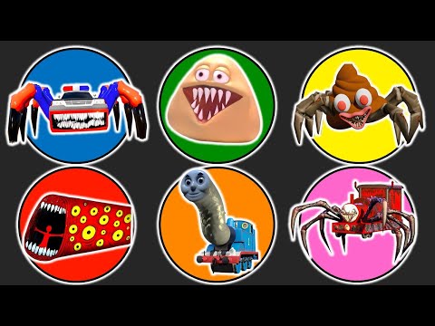 Spin Wheel Police Car Eater, Pou, Poop Eater, Train Eater, Thomas Lipan, Choo Choo Charles