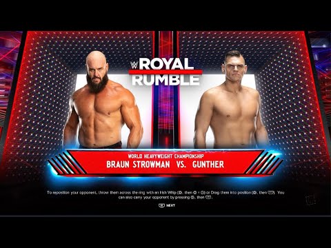 WWE 2K24 BRAUN STROWMAN VS. GUNTHER FOR THE WWE WORLD HEAVYWEIGHT CHAMPIONSHIP BELT!