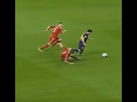 messi vs ribery dribbling each other in 2013