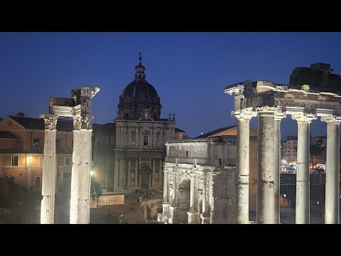 Roma 캄피돌리오 언덕에서 폐허의 포로로마노 야경속 과거를 보고 통일기념관전망대에서 현재를 보다 캄피돌리오광장 카피톨리니 미술관 조국의 제단 #이탈리아 #로마여행 #포로로마노야경