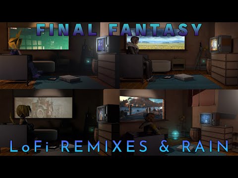 2 hours of Final Fantasy LoFi Music & Rain