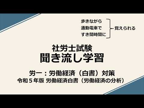 社労士聞き流し学習（労一：白書対策）「令和５年版労働経済の分析」