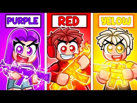 Using Only ONE COLOR GUNS! (Roblox Rivals)