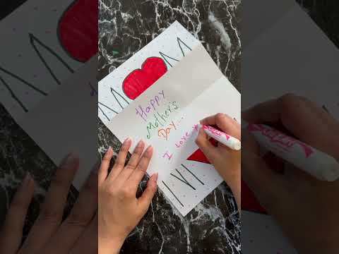 1 minute Mothers Day greeting card idea / greeting card craft / #shorttrending #diy #card #shorts