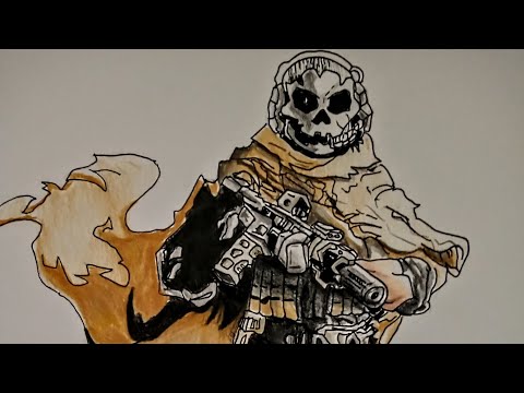 speed drawing ghost in fortinite / warzone