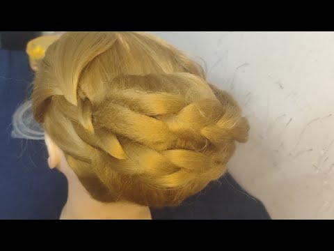 Gorgeous Braid Bun Hair Style|Tow In One Braid Bun Hair Style|Hair Style For Fancy wear|#receptionha