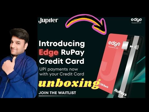 Jupiter edge UPI Credit Card Unboxing!!Edge RuPay Credit Card 2024 for UPI Payments Lifetime free!!