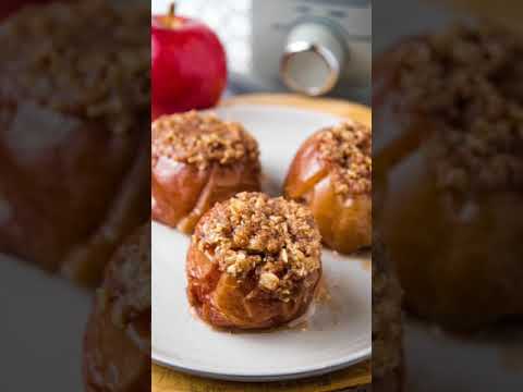 Crock Pot Baked Apples Stuffed with Cinnamon Oats #Shorts