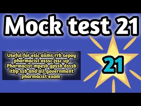 mock test21 forgovernmentpharmacistexam preparation#rrbpharmacistexam#ossscpharmacistandmphwexam2024