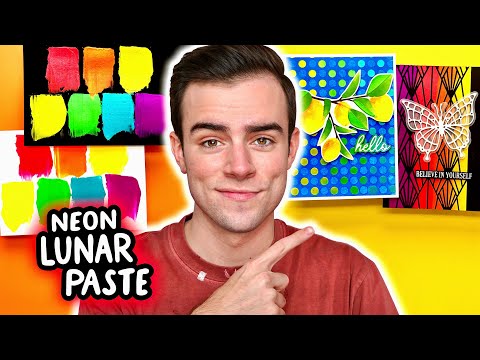 NEON Lunar Paste Unveiled✨ A BRIGHT Texture Paste For Cardmaking!