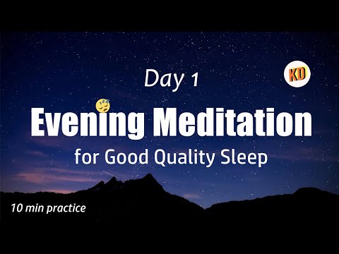 Day 1💤Evening💤Meditation Challenge for 😴Good Quality Sleep😴 10 min before sleep